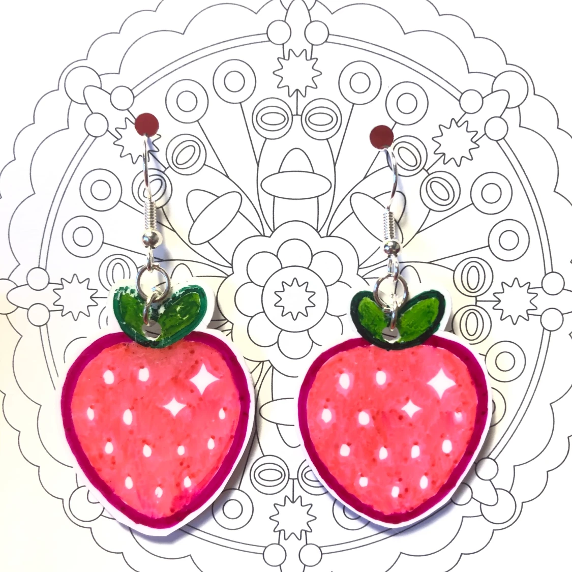 Örhängen jordgubb - 90