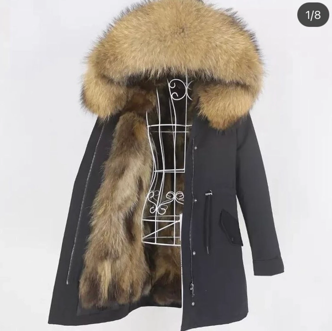 Vinterjacka med äkta päls