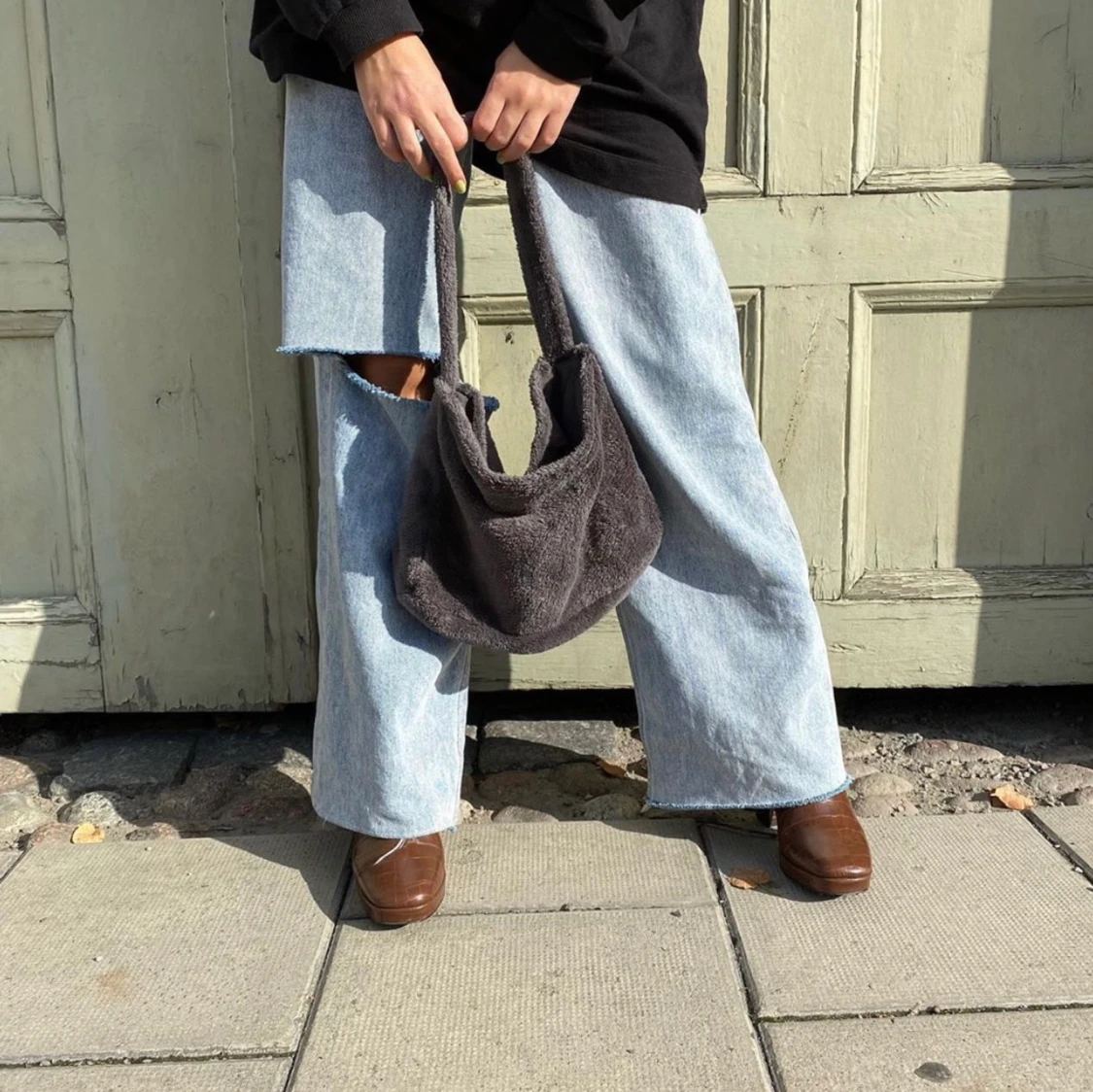 Baguette bag i fluffigt tyg✨💞😚