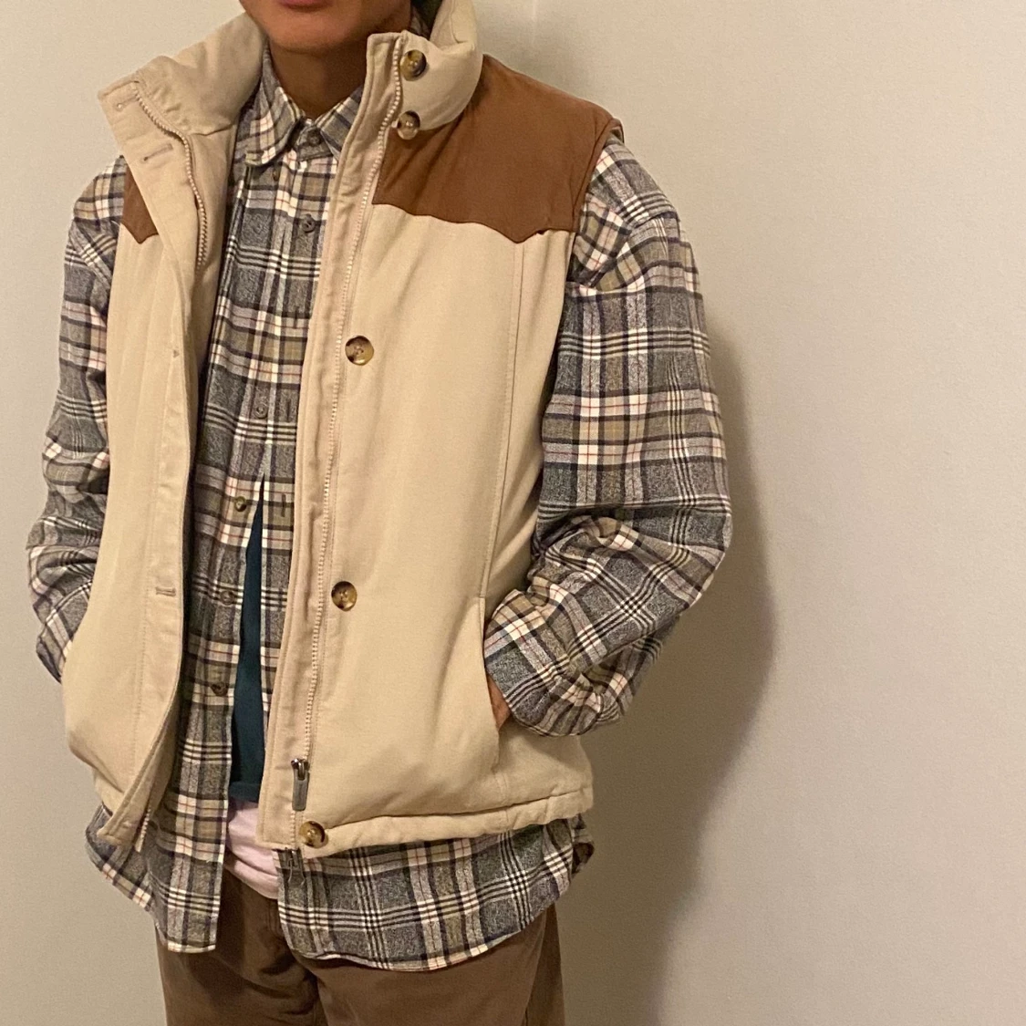 Boomerang Beige Dunväst Strl: L