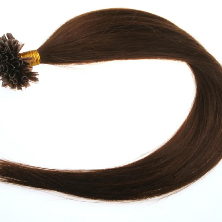 Helt nya i förpackningen 100 st slingor/nailhair i äkta rakt 100 % mänskligt hår av bästa kvalitet. Håret känns mjukt och lent. Ändarna på slingorna är nagelformade och är förlimmade med keratinvax för att lättare kunna användas ihop med ditt eget hår.  Färg: mörkbrun (#4) Längd: ca 50 cm  Eftersom det är äkta hår så kan du tvätta, styla, platta, locka, föna och färga precis som du vill ha det.  Skickas mot frakt 47kr. Övrigt.