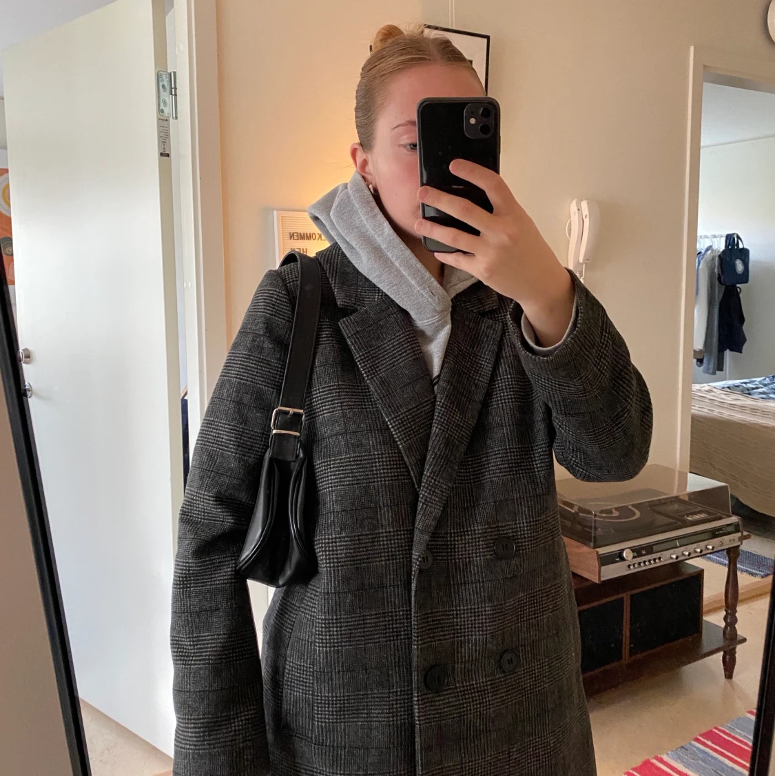  Klassisk kappa i rutigt mönster - 90