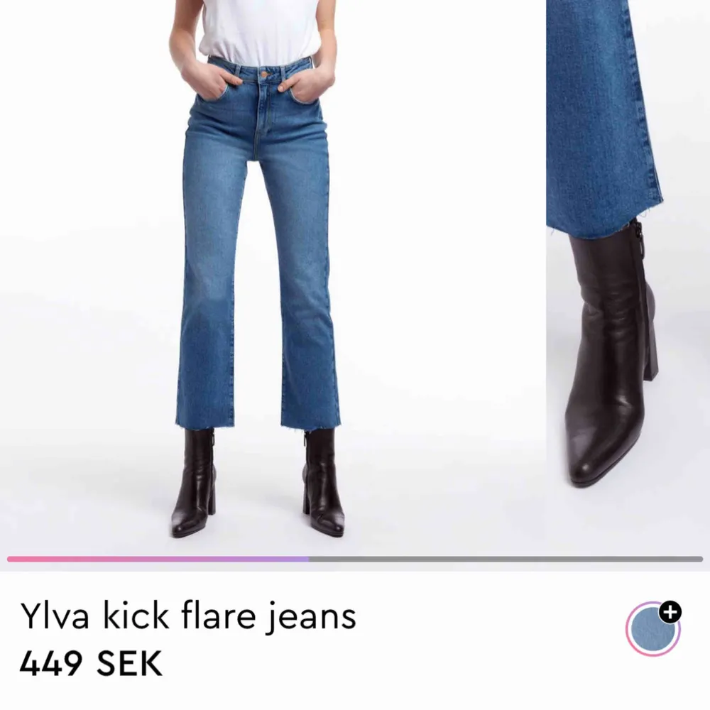 Säljer dessa byxor fast svarta ifrån Gina i storlek 38!. Jeans & Byxor.