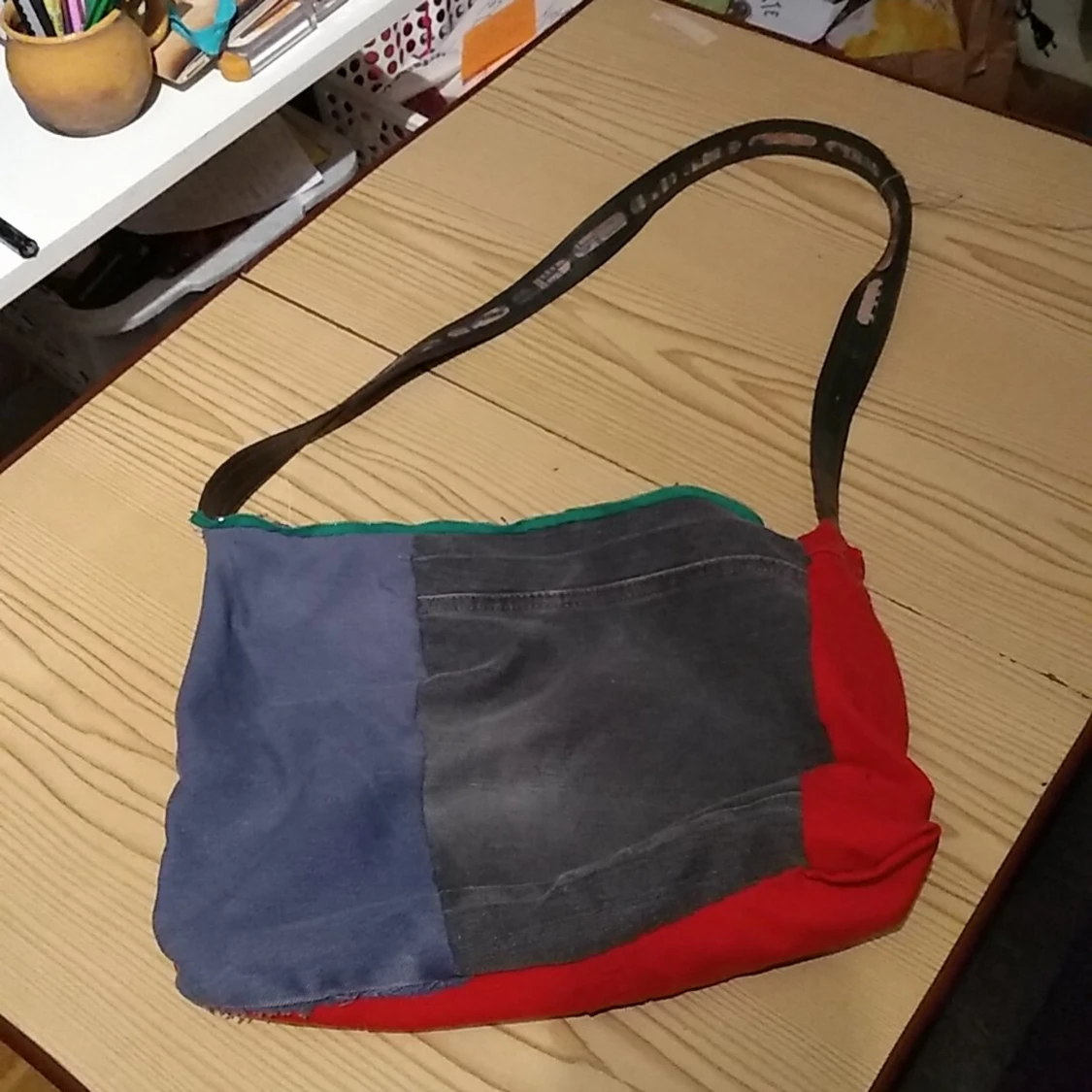 Handsewn upcycled bag - 90