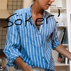 SÖKER SKJORTA - Söker denna skjortan elr liknande för ett rimligt pris, inte för liten storlek då jag vill ha den något oversize och gärna lite linne/vintage feeling