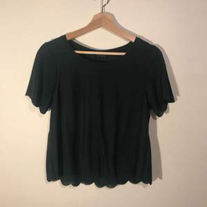 Dark green scalloped blouse from TopShop