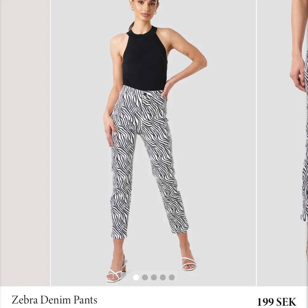 Ett par zebra byxor i gott skick, använda bara några gånger.. Jeans & Byxor.