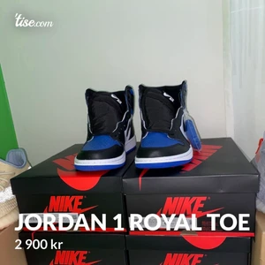 Jordan 1 Royal Toe - Kan mötas upp i Stockholm eller frakta men då står du för frakten. Har i US 10 och US 9.5