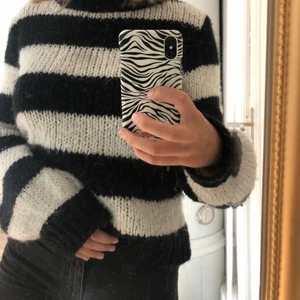 Stickad tröja - Supermysig randig 