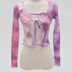 Tie-Dye Cardigan & Tube Top Set - Lila/Rosa Tie-Dye Cardigan & Tube Top Set. 