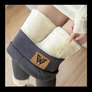 Varma leggings  - Ny varma leggings, grå och svart färg