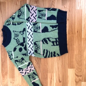 Stickad katt tröja, grön - Köpt från Yesstyle aldrig använt eftersom var för liten! Super söt! 