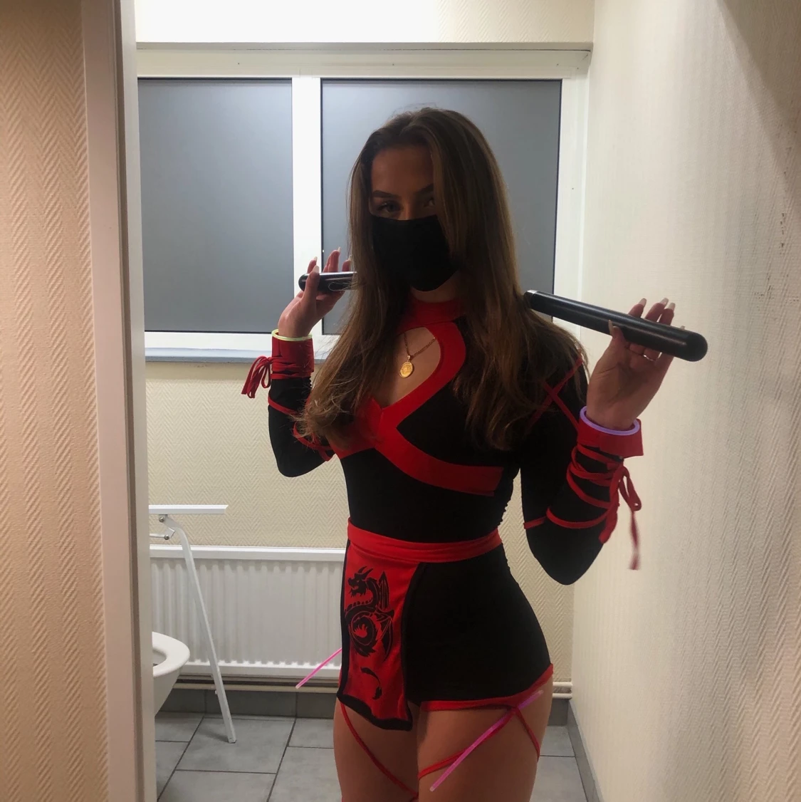 Ninja dräckt halloween st S  - 90