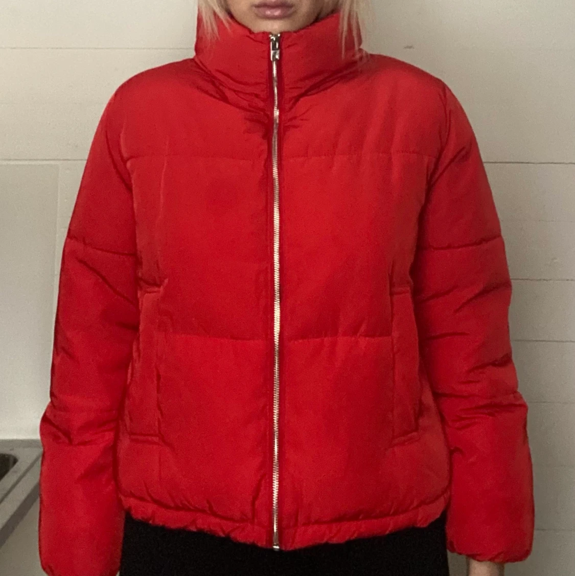 röd puffer jacka - 91