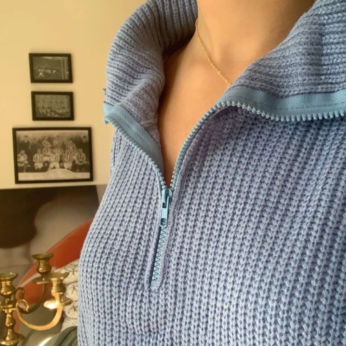 Långärmad tröja med dragkedja - 91