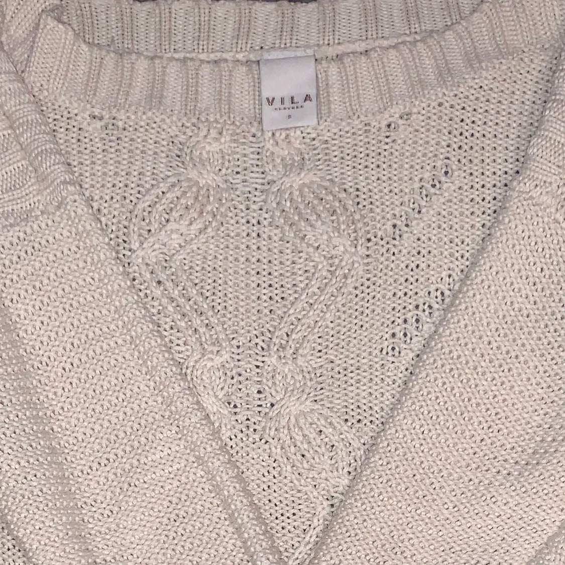 VILA Stickad tröja i benvit färg, XS - 91