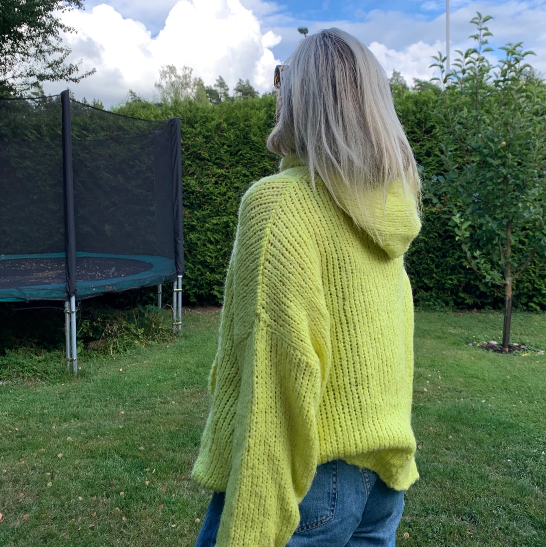 Stickad hoodie! - 90