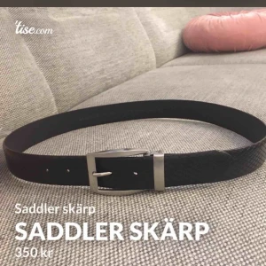  - Saddler skärp äkta läder använd 1 gång 