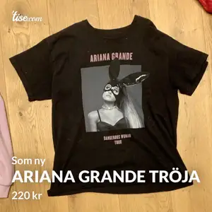 Ariana Grande tröja! Dangerous woman! Använd max 2 gånger så den är som ny! Buda gärna! När jag är nöjd med priset säljer jag den! Storlek S