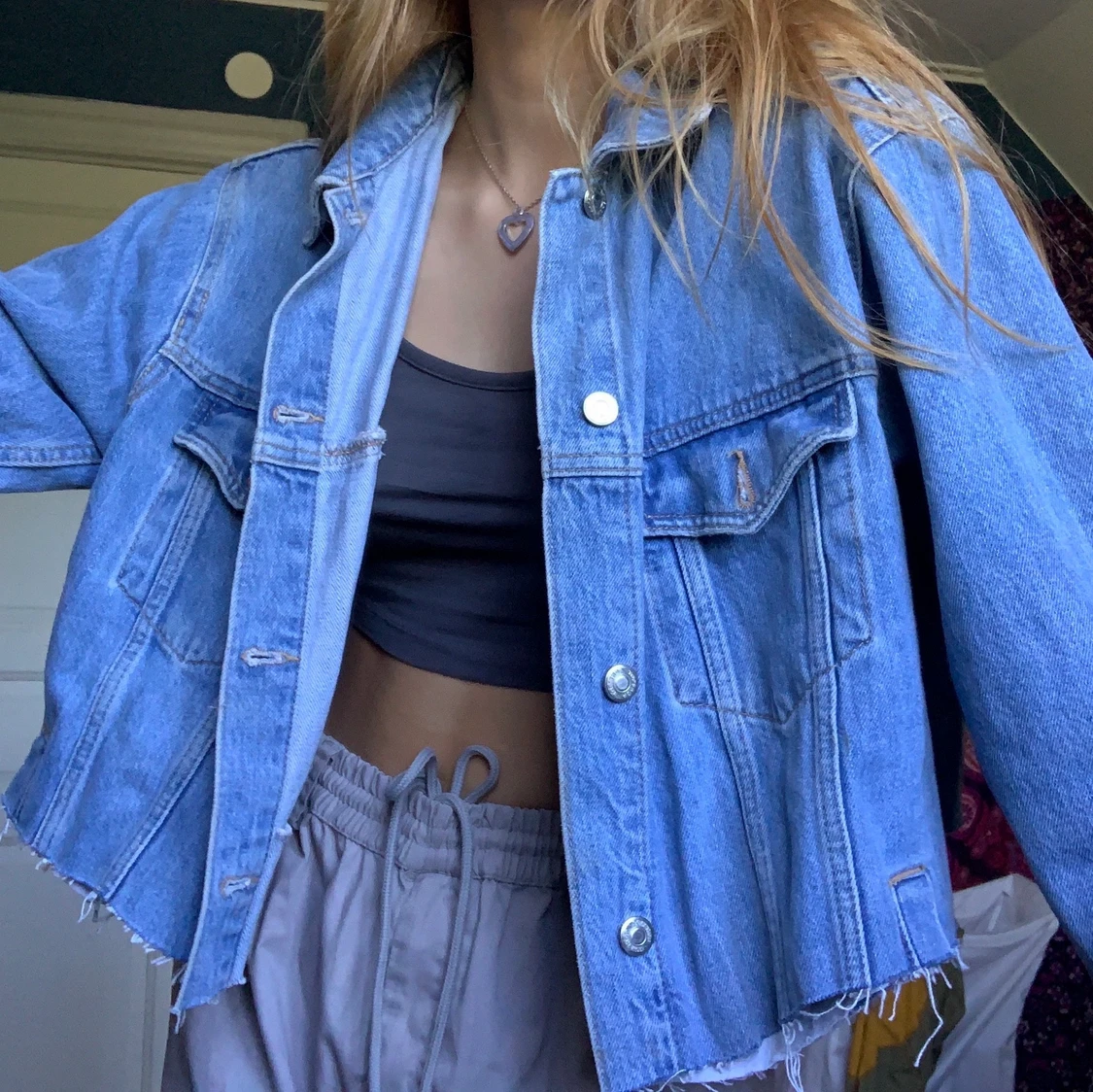 Cropped jeansjacka - 91