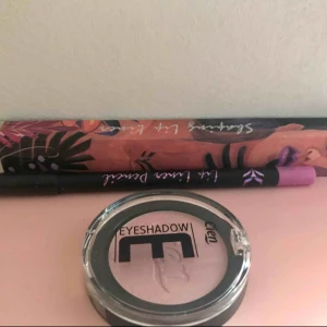  - NY KRÄMIG VATTENSÄKER  LÄPPENNA LJUSROSA & NY ÖGONSKUGGA  . SE BILDERNA. Läppens med snygg förvarings box. Läppennan ska vässas fram. Allting är nytt. *BJUDER PÅ PORTOT 