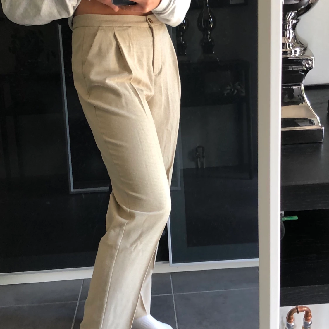 Linne liknande kostymbyxor