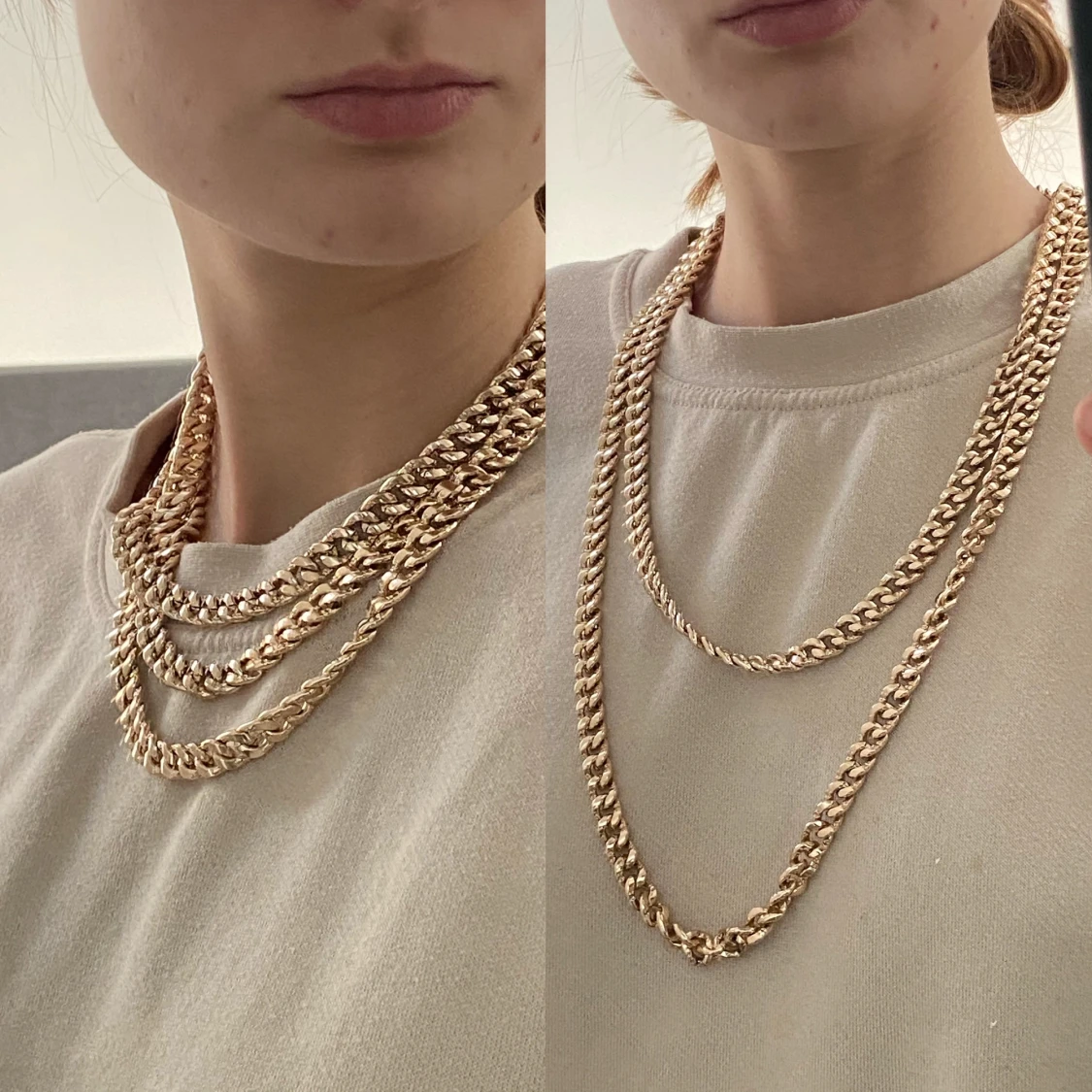 Lång guldkedja - 91