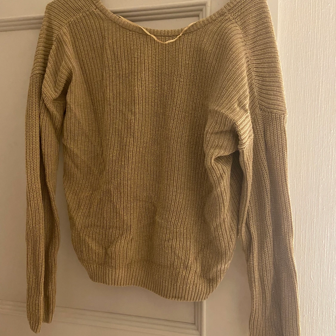 Beige/Brun stickad tröja från NAKD