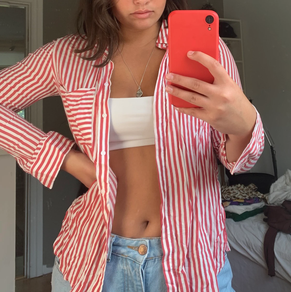 Stradivarius randig skjorta S - 90