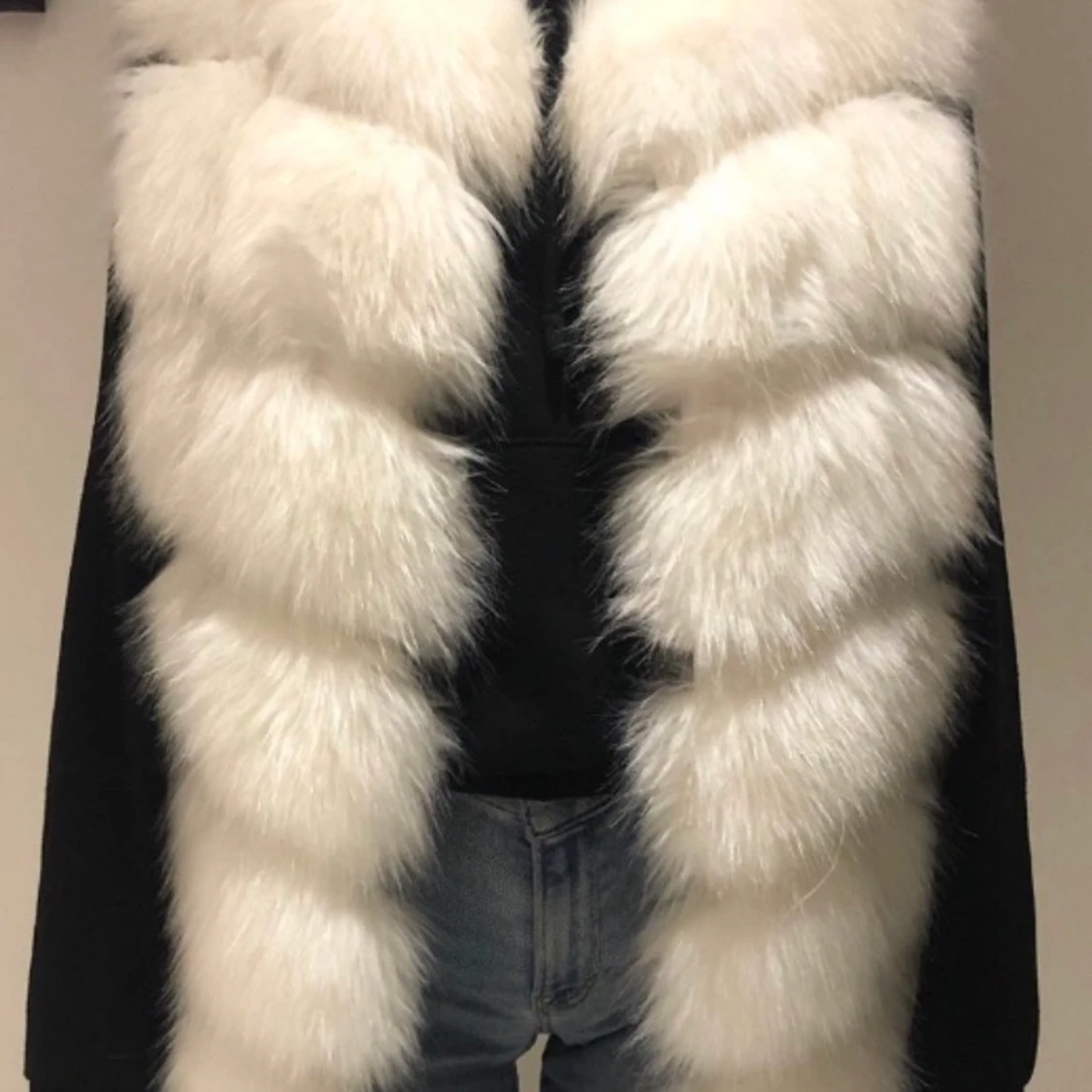 Pälsväst Vit