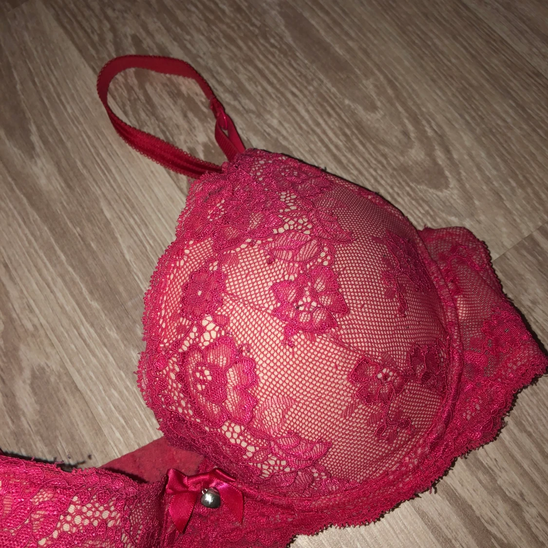 Röd spets bh  - 91
