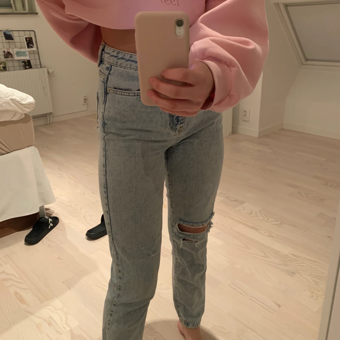 Håliga ljusa jeans  - 90
