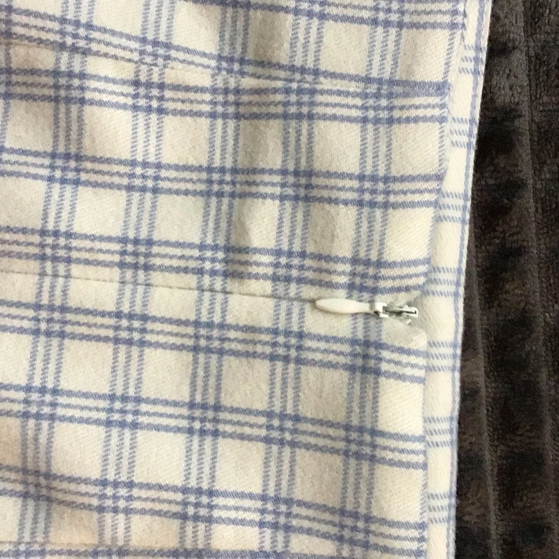 Blå/vit rutig kjol - 90