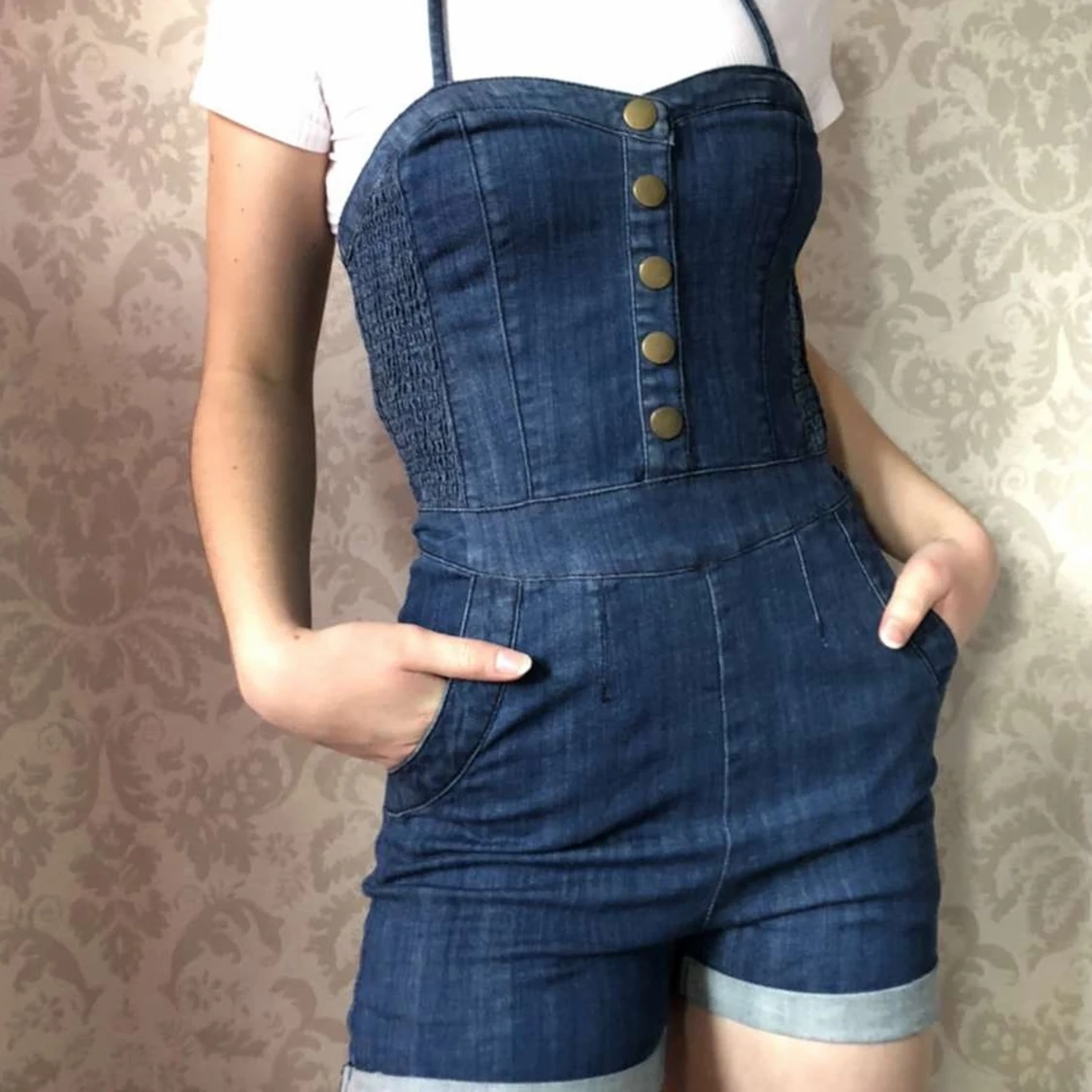 Playsuit i jeansmaterial strl 34 - 91