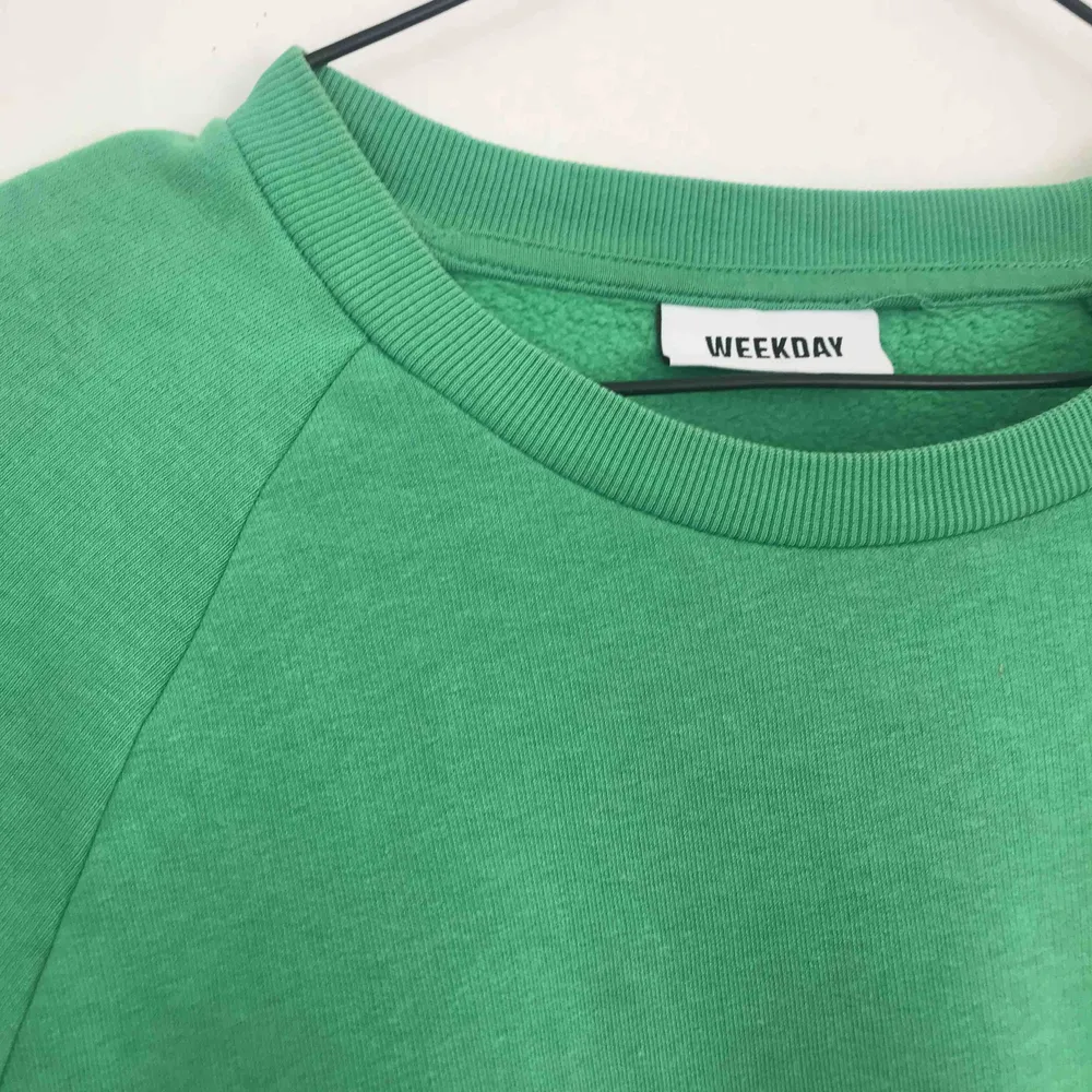 En as cool grön sweatshirt ifrån Weekday, använd fåtal gånger!☁️💖☁️. Hoodies.