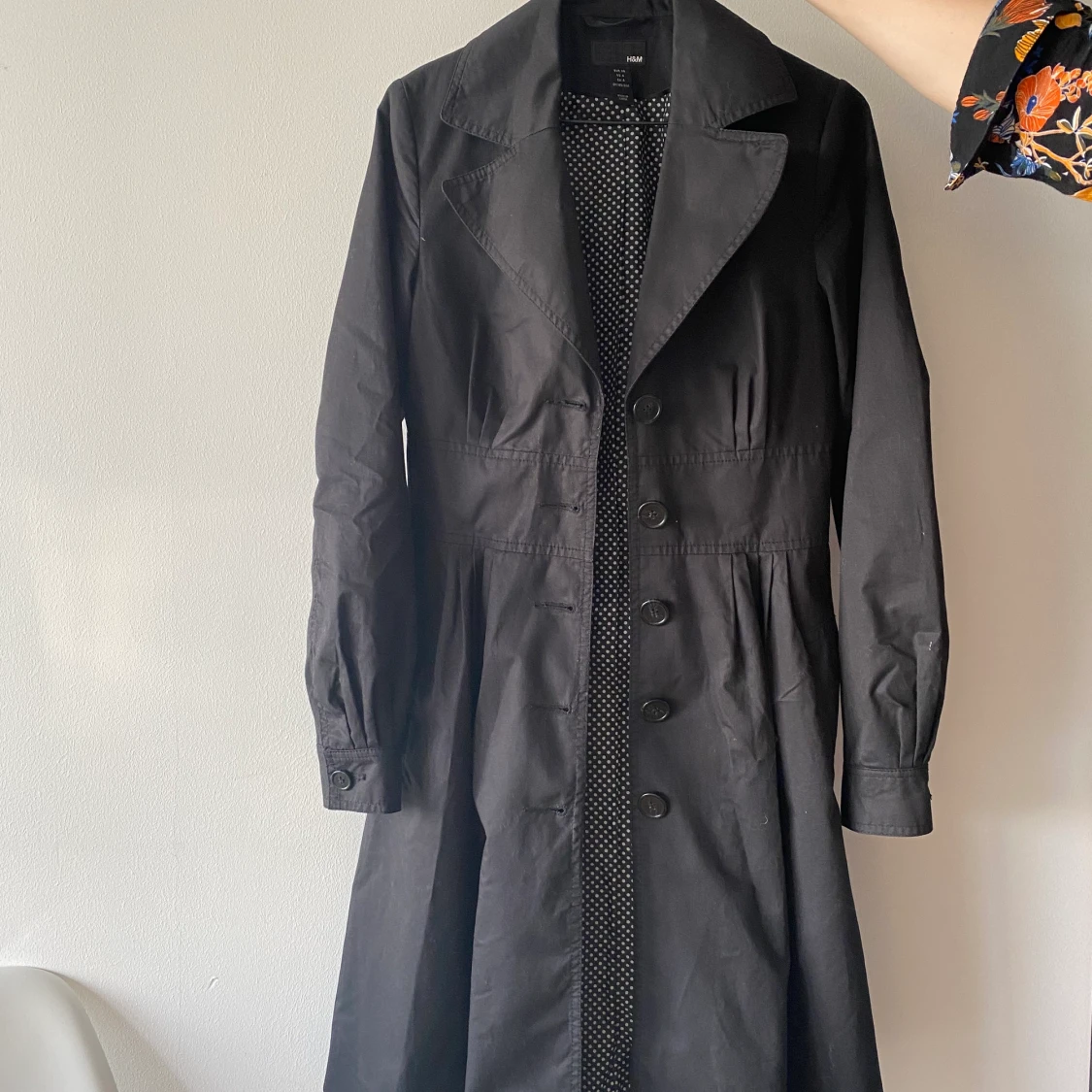 Svart trenchcoat  - 90