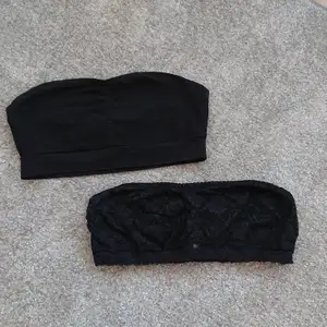 Två svarta bandeau toppar från Gina i storlek S. I bra skick. Köp båda för 40 kr. Köpare står även för frakt på 24 kr. ❤️ 