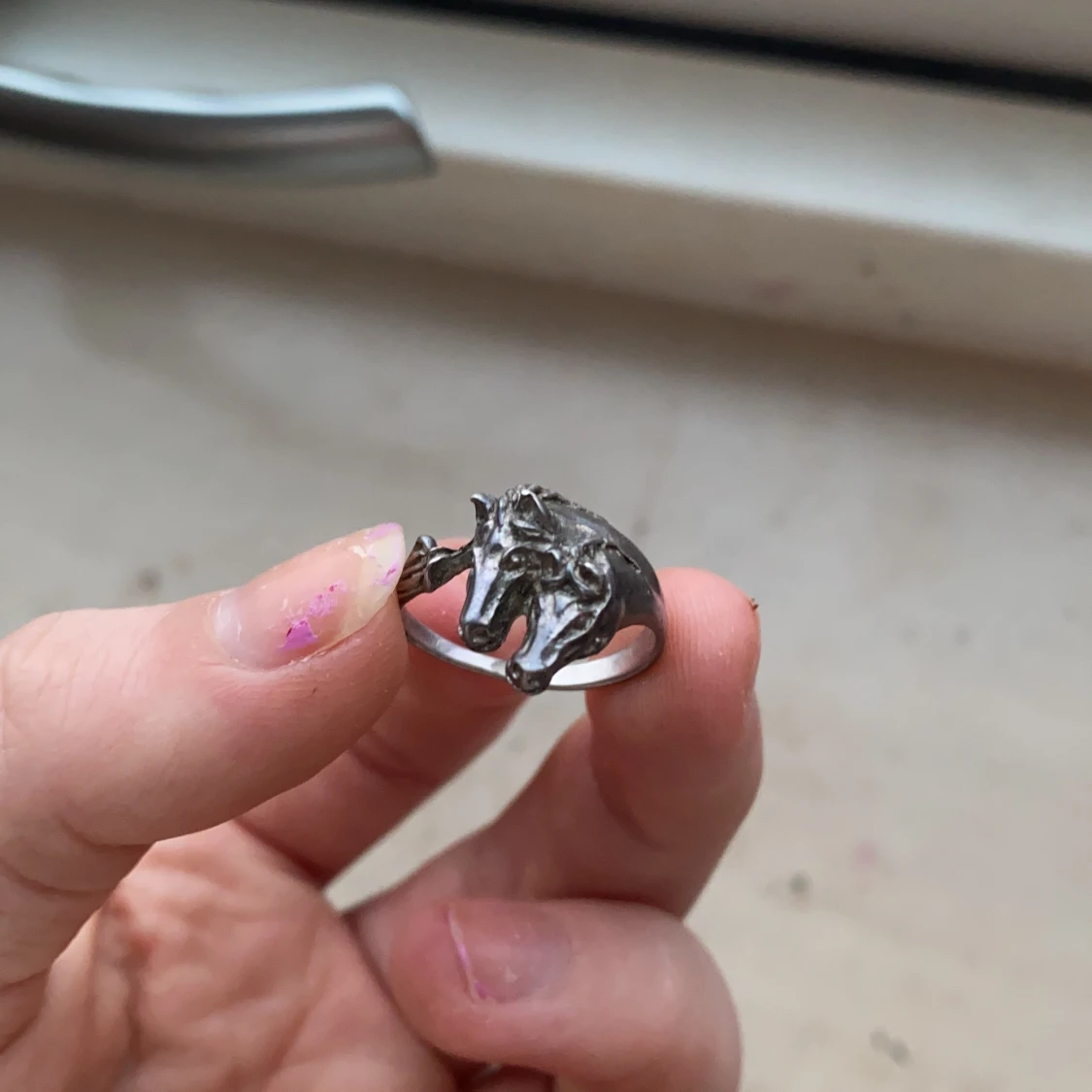 Vintage ring i stål - 90