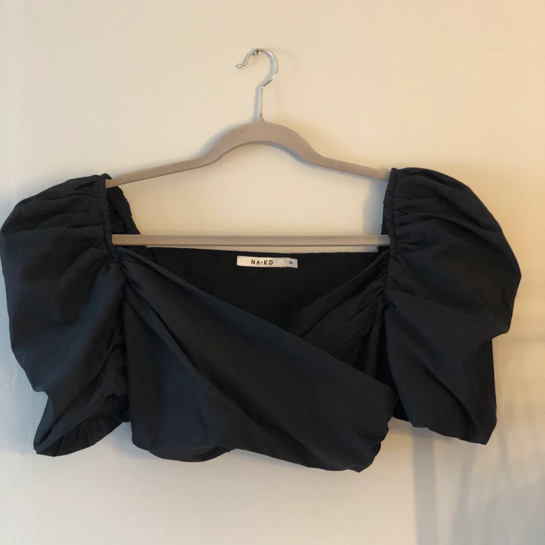 Puff Shoulder Crop Top - 91