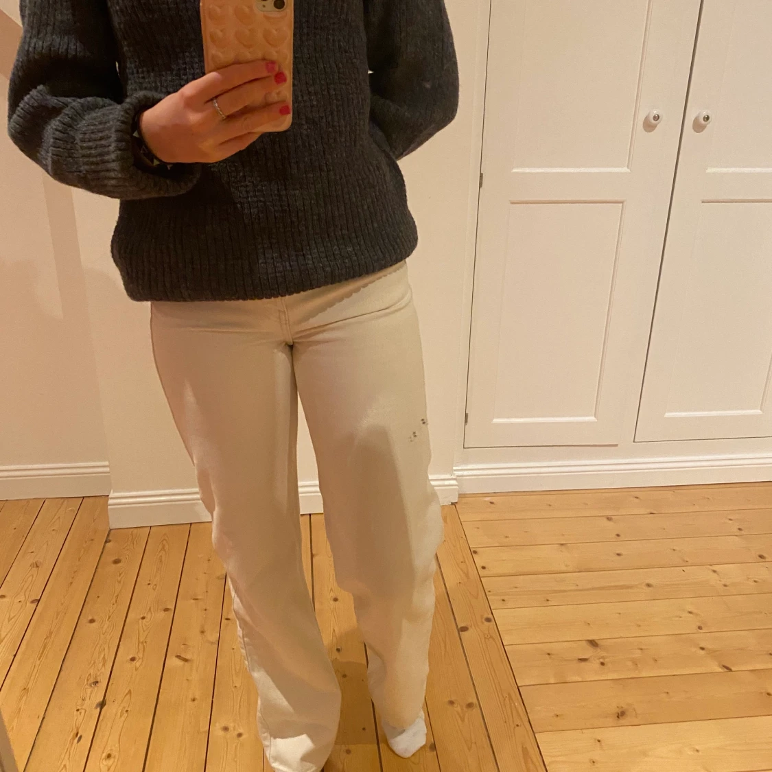 Beiga raka jeans  - 90