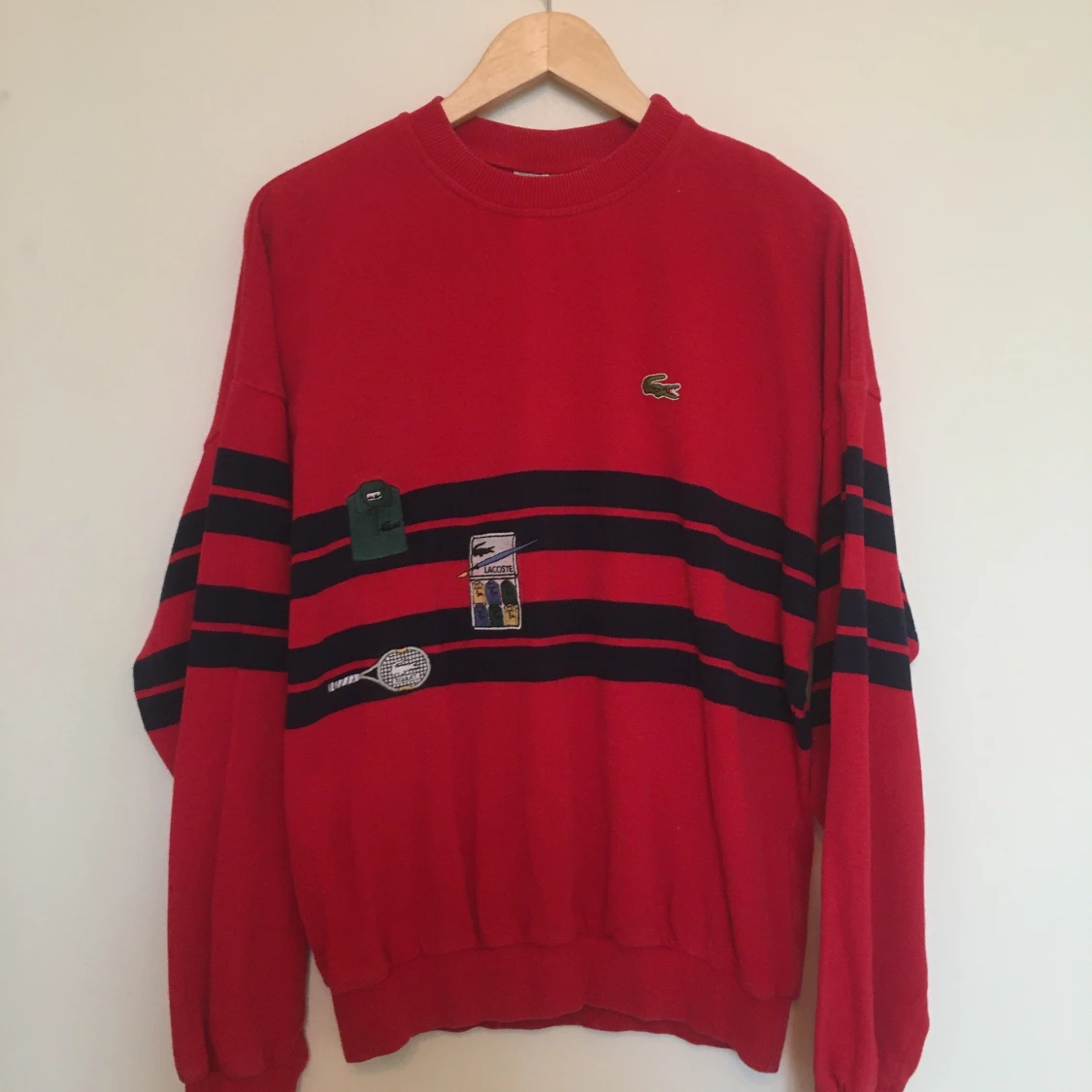 KLARRÖD 1980s LACOSTETRÖJA ❤️