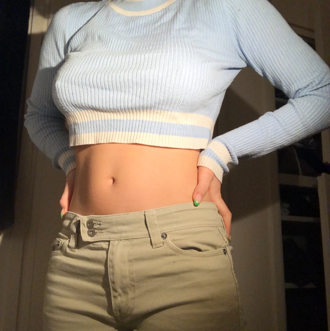 Långärmad croptop