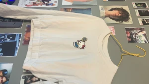 Weekday tröja - Jättegullig crop top från weekday, har själv strykt på hello kitty patchen💕 