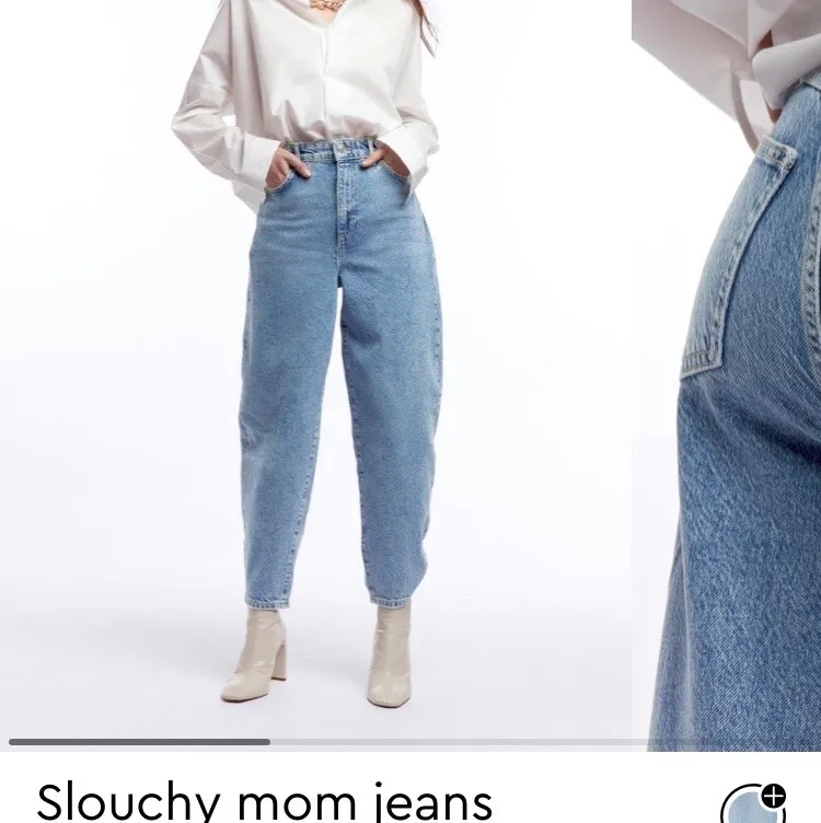 High waist Mom jeans från Gina Tricot i storlek 38! Endast använda 2 gånger så dom är precis som nya! 😍💕💕Frakten ingår i priset. Jeans & Byxor.