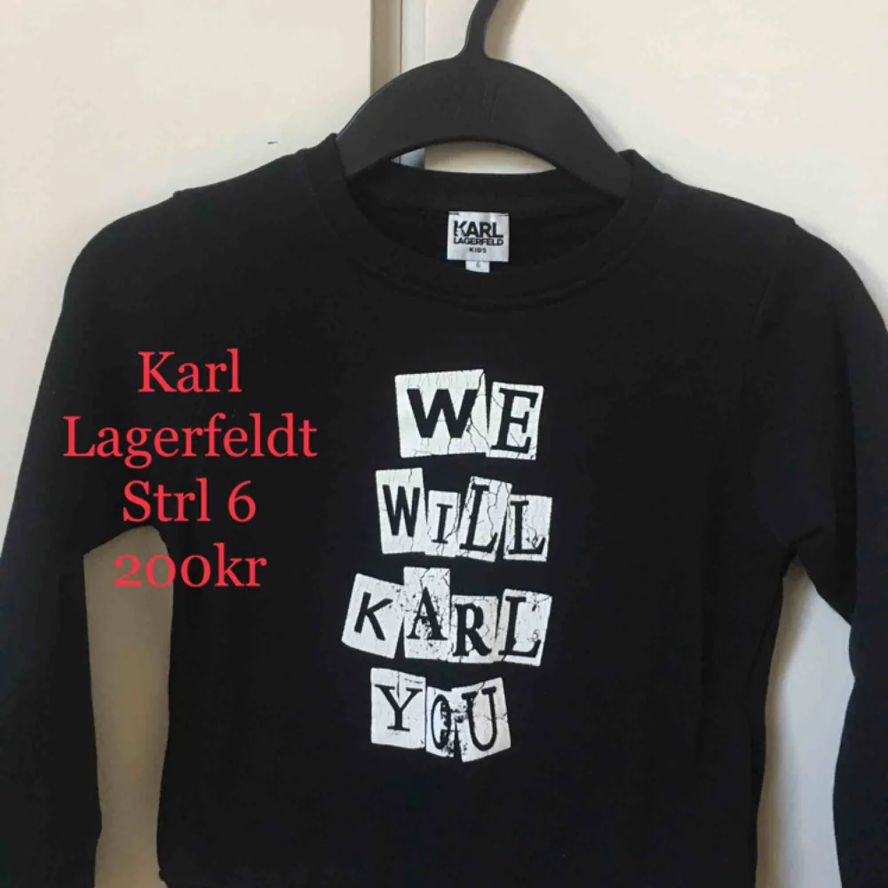 Karl Lagerfeldt collegetröja, storlek 6Y, mycket fint skick. Tröjor & Koftor.