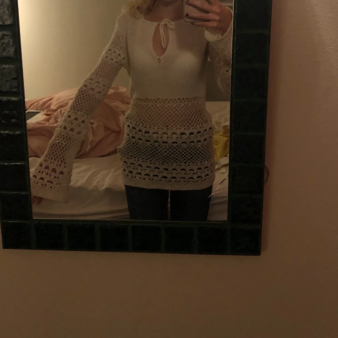  stickad långärmad - 90