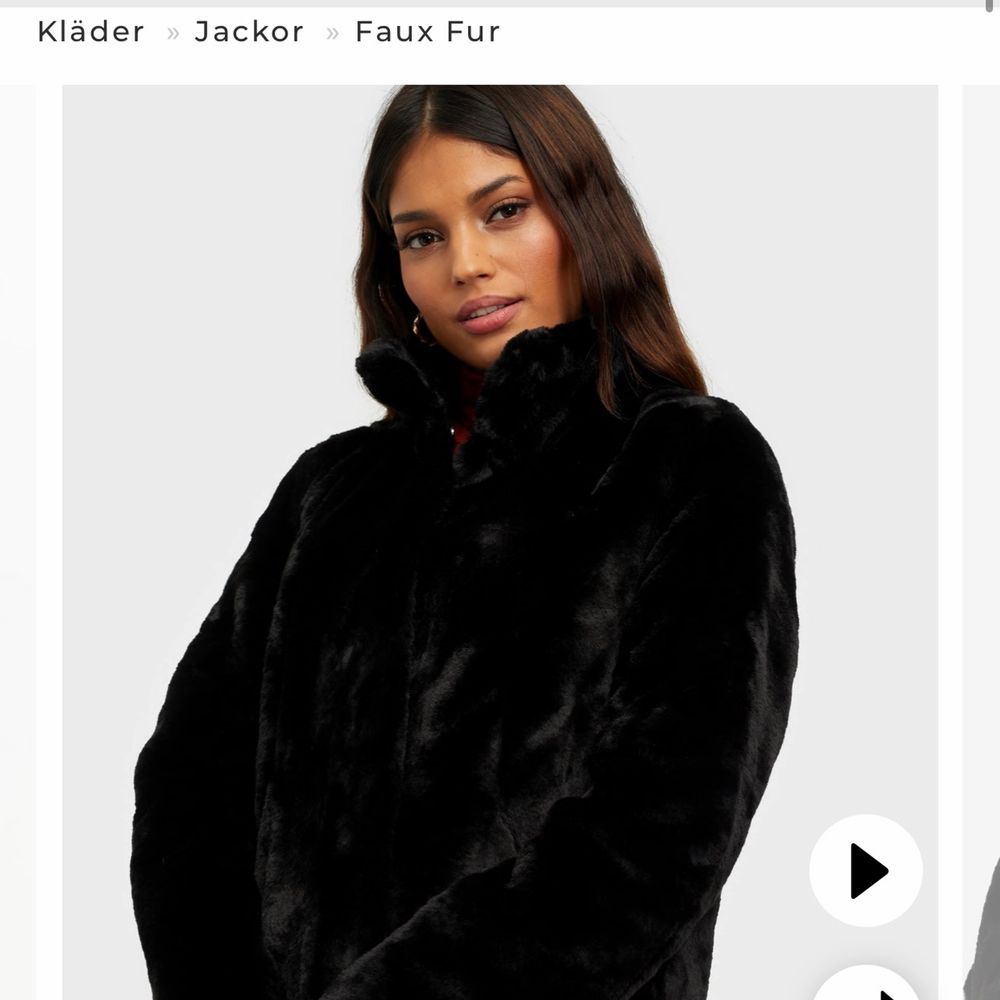 Svart faux fur jacka - Vero Moda | Plick Second Hand