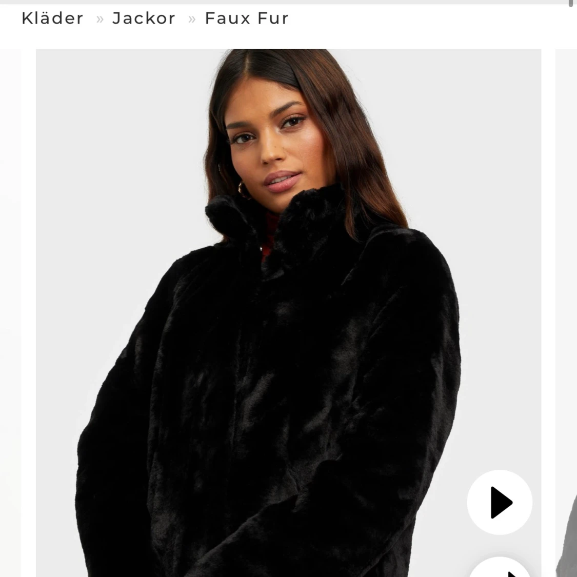Svart faux fur jacka - Vero Moda 