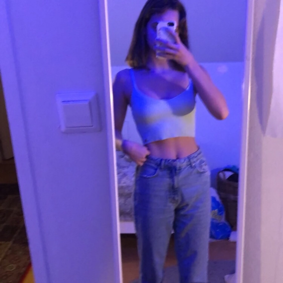 Snygg ljus blå tröja  - 90