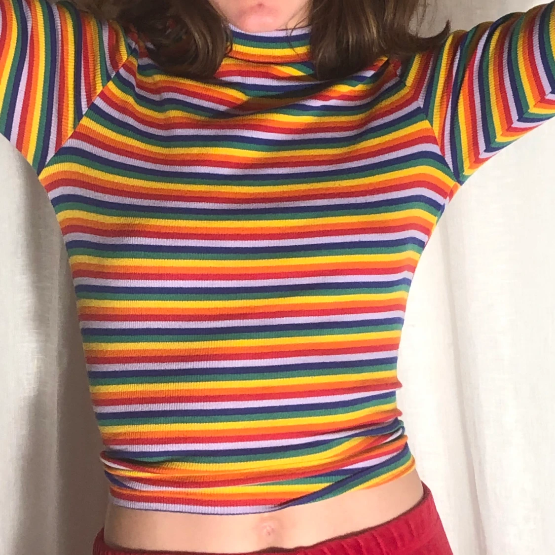 Regnbågsfärgad långärmad 